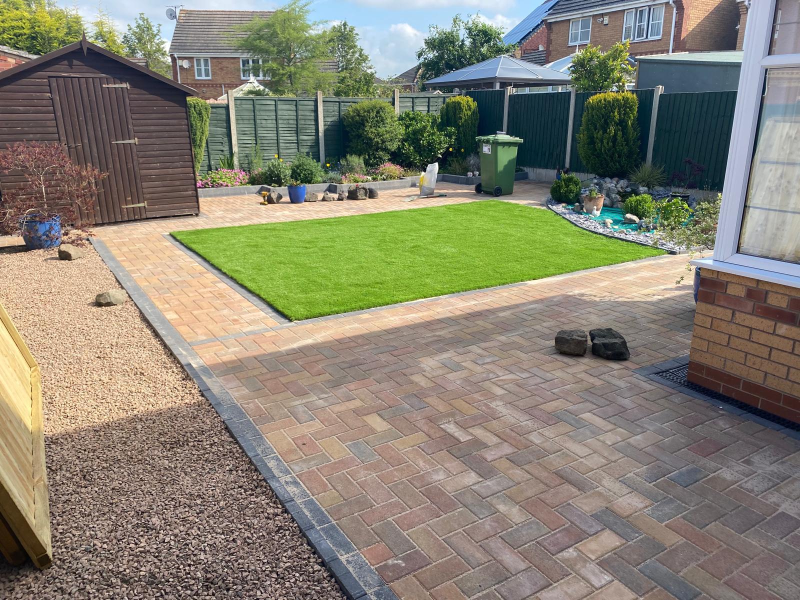 Finished driveway area after JW Home Improvements Ltd renovation in Nuneaton