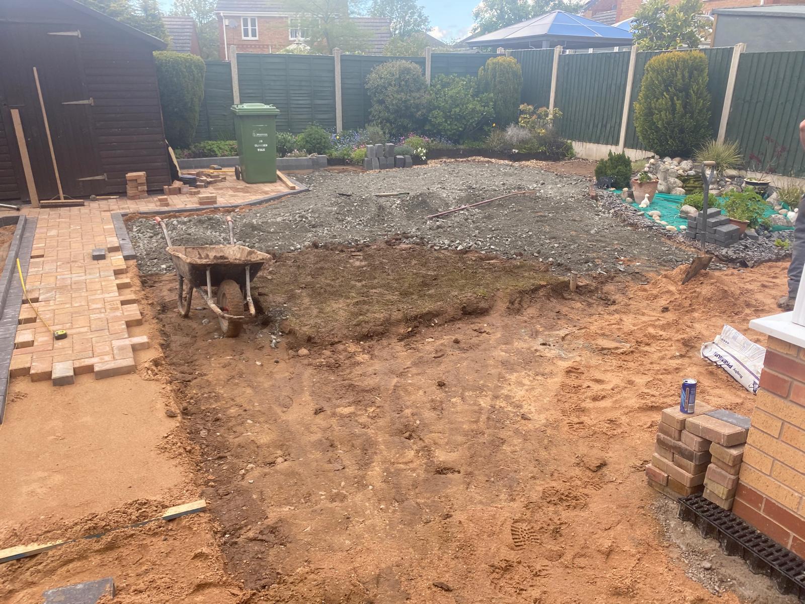 Driveway area before JW Home Improvements Ltd renovation in Nuneaton