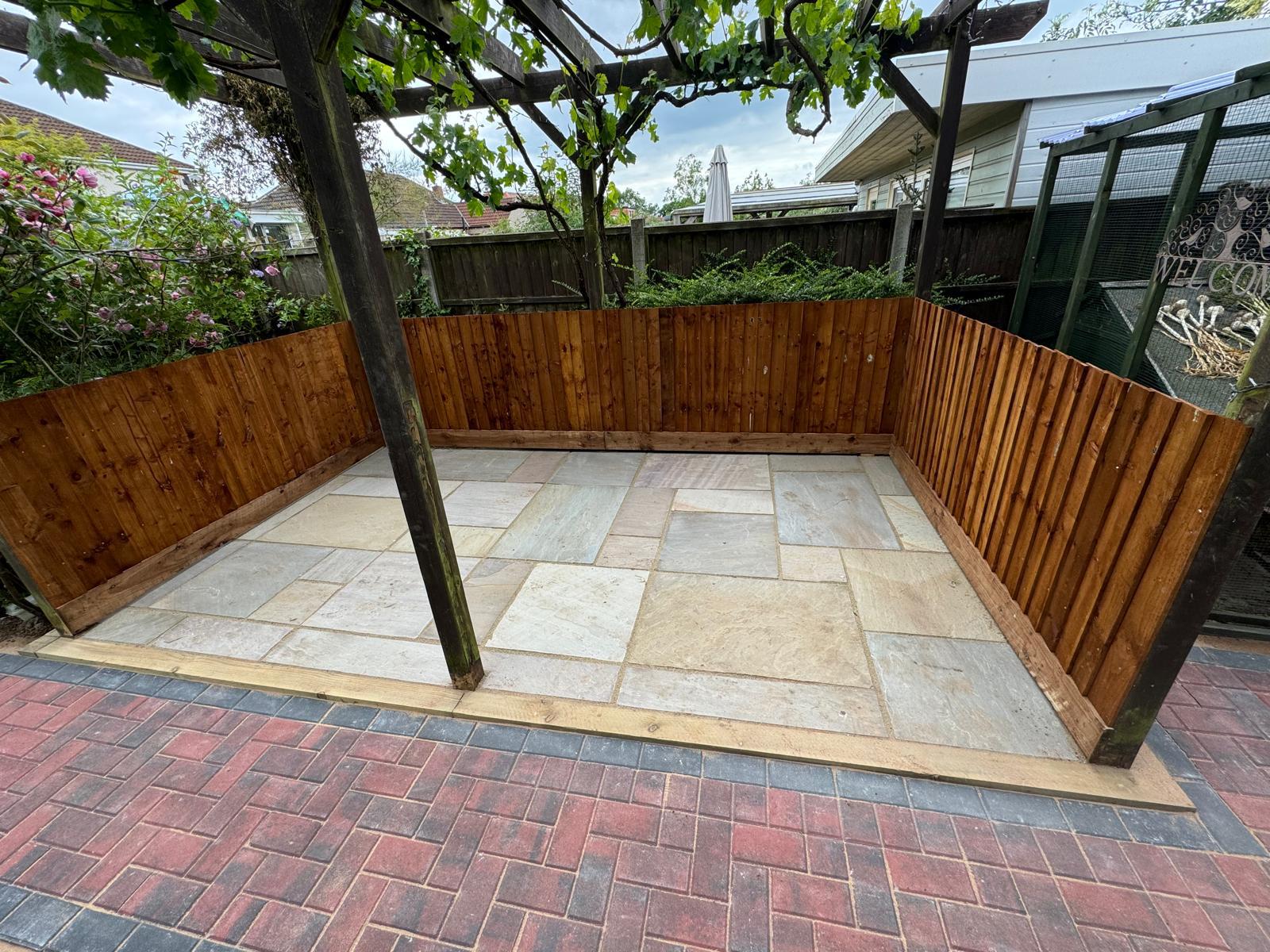 Completed patio and fencing work by JW Home Improvements Ltd